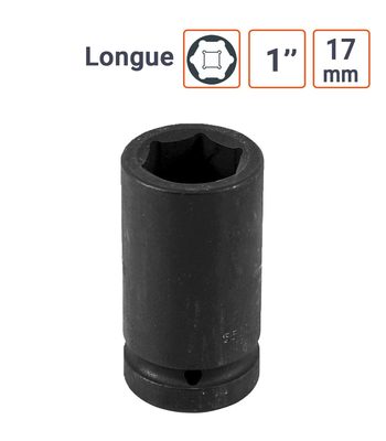 Douille à chocs en 1 Pouce 17 mm - Longue