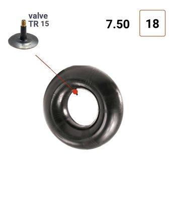 Chambre à air 7.50-18 valve TR15