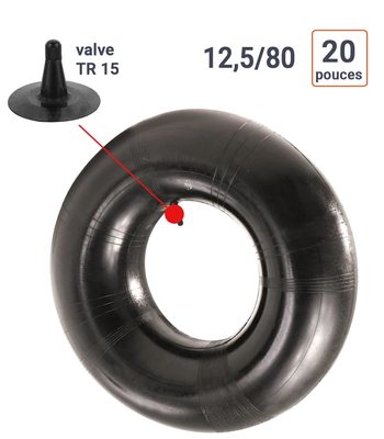 Chambre à Air 12,5/80 ou 355/80 -20 valve TR15