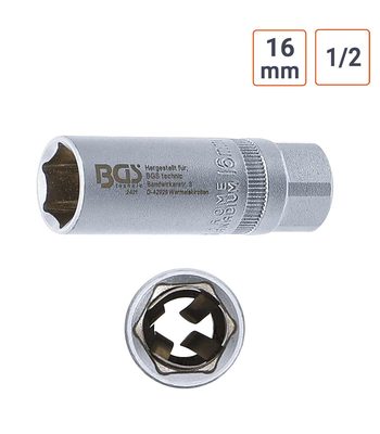 Douille de bougie en 1/2 pouce six pans  16 mm