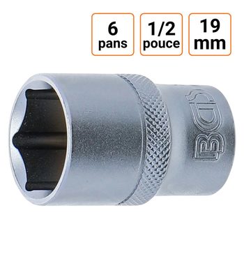 Douille CRV six pans 1/2 pouce en 19mm