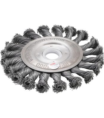Brosse plate brosse ronde tressée diam 115 mm