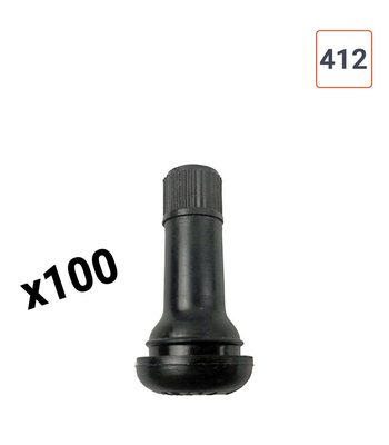 Valves TR412 pneu tubeless par 100ex