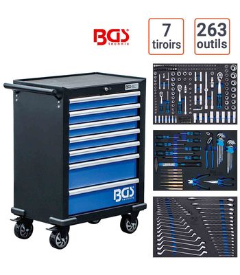 Servante d'Atelier 7 tiroirs 263 outils