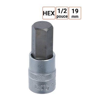 Douille 1/2 pouce six pans intérieurs 19 mm