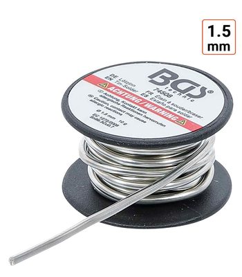 étain à souder ou à braser en rouleau de diamètre 1,5 mm