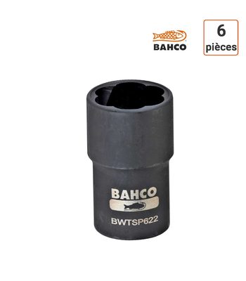 Coffret 5 douilles spiralées de torsion pour écrous antivol BAHCO