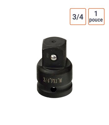 adaptateur réducteur douille à chocs 3/4 F vers 1 M