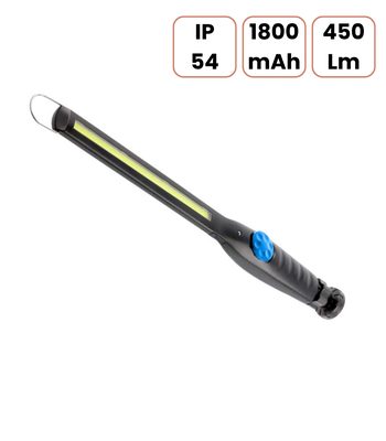 Lampe d'atelier réglable avec aimant LED COB 450 Lumens