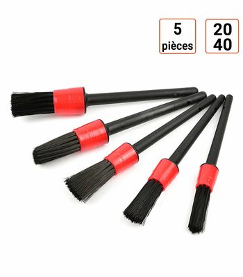 Pack de 5 pinceaux pour detailing auto 20 40 mm