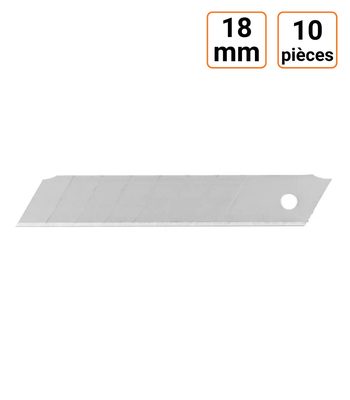 Lot de 10 lames cassantes de 18mm