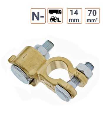 Cosse collier de batterie PL Travaux Publics Masse 14mm 70mm²