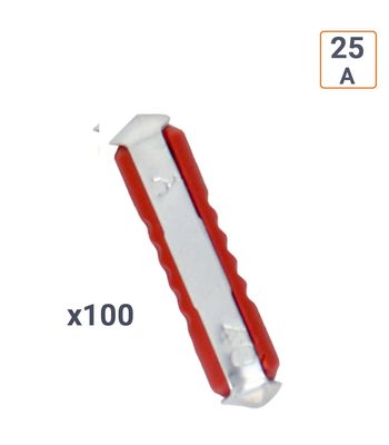 fusible Steatite 25A - boite de 100 fusibles