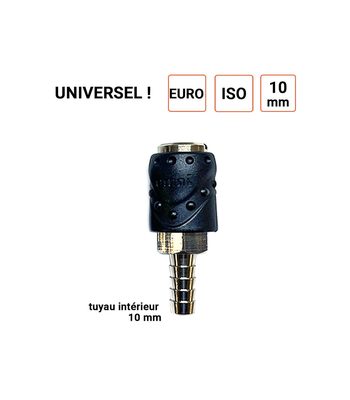 Raccord rapide coupleur tuyau 10 mm UNIVERSEL