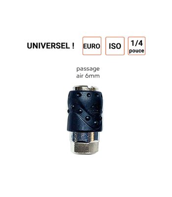 Raccord rapide coupleur 1/4 pouce UNIVERSEL