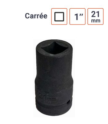 Douille à Chocs 1 Pouce Spéciale profil Carré 21 mm