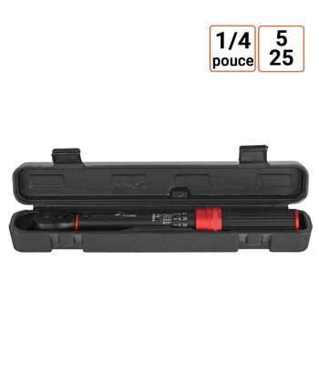 Clé dynamométrique Professionnelle 1/4 pouce 5-25 NM