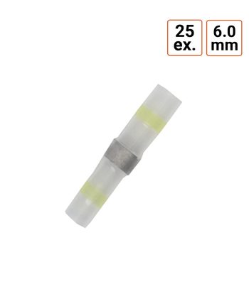 Cosse bout à bout thermorétractables diamètre 6.0 mm par 25 ex.
