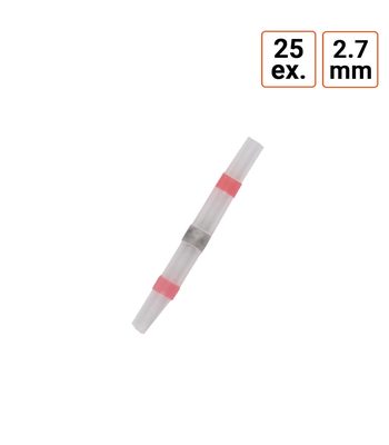 Cosse bout à bout thermorétractables diamètre 2,7 mm par 25 ex.