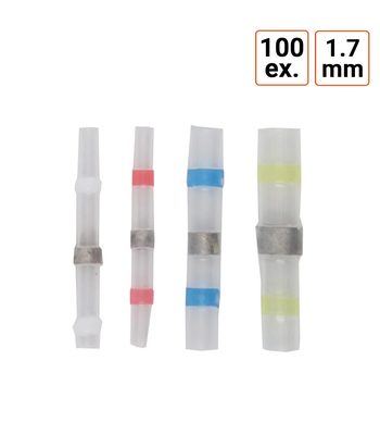 Lot de 100 Cosses bout à bout thermorétractables de 1.7 à 6 mm