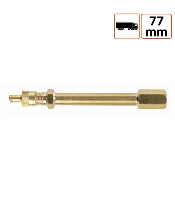 Rallonge de valve en laiton 77mm par 10 ex.
